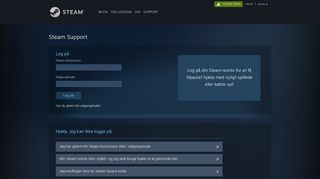 
                            8. Steam Support - Log på