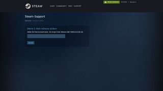 
                            3. Steam-Support - Meine E-Mail-Adresse ändern