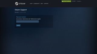 
                            5. Steam-Support - Passwort ändern