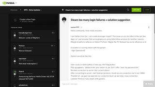 
                            11. Steam too many login failures + solution suggestion - GeForce Forums