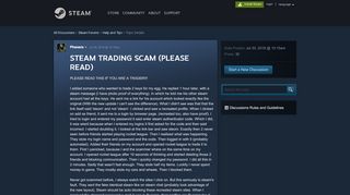 
                            3. STEAM TRADING SCAM (PLEASE READ) :: Help and Tips - Steam Community