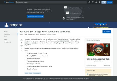
                            8. steam uplay - Rainbow Six : Siege won't update and can't play ...