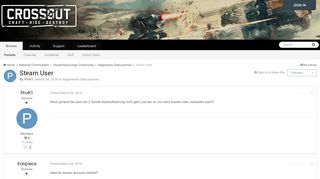 
                            4. Steam User - Allgemeine Diskussionen - Crossout - Official Forum