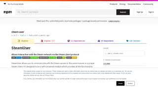 
                            10. steam-user - npm