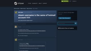 
                            11. steam username is the same of hotmail account !!!!!! :: Help and ...