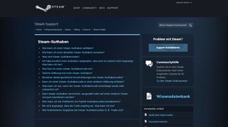 
                            9. Steam Wallet - General - Wissensdatenbank - Steam Support