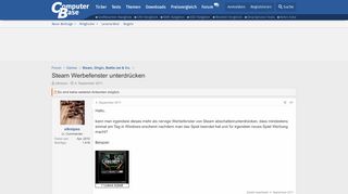 
                            2. Steam Werbefenster unterdrücken | ComputerBase Forum