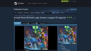 
                            7. Steam Workshop :: Arcade Riven Bit Rush Login Screen ( League Of ...