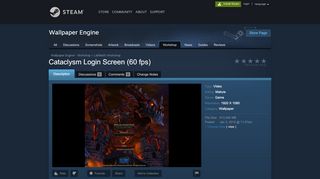 
                            9. Steam Workshop :: Cataclysm Login Screen (60 fps)