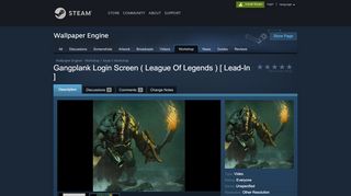 
                            5. Steam Workshop :: Gangplank Login Screen ( League Of Legends )