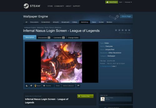 
                            11. Steam Workshop :: Infernal Nasus Login Screen - League of Legends