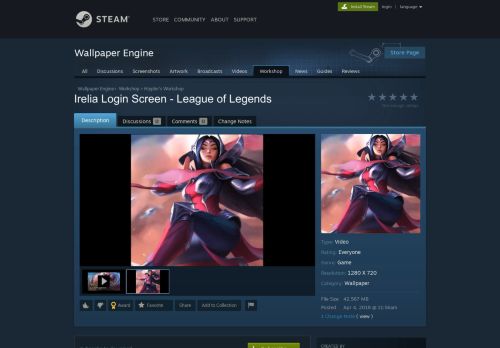 
                            11. Steam Workshop :: Irelia Login Screen - League of Legends