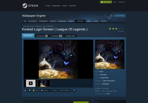 
                            10. Steam Workshop :: Kindred Login Screen ( League Of Legends )