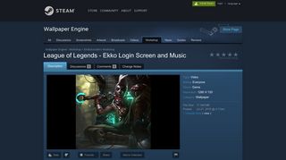 
                            6. Steam Workshop :: League of Legends - Ekko Login Screen and Music