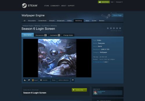 
                            12. Steam Workshop :: Season 6 Login Screen