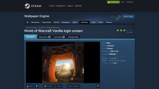 
                            10. Steam Workshop :: World of Warcraft Vanilla login screen