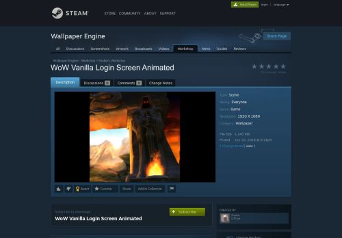 
                            4. Steam Workshop :: WoW Vanilla Login Screen Animated