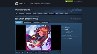 
                            7. Steam Workshop :: Zoe Login Screen 1080p