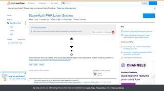 
                            8. SteamAuth PHP Login System - Stack Overflow