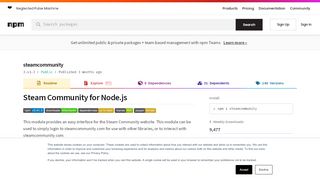 
                            7. steamcommunity - npm