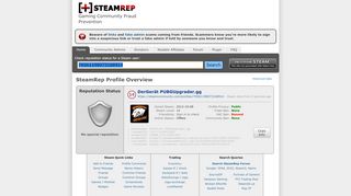 
                            13. SteamRep » DerGerät PUBGUpgrader.gg | 76561198073168914 ...