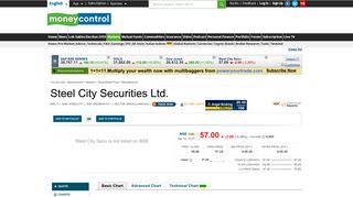 
                            5. Steel City Securities Ltd. Stock Price, Share Price, Live BSE/NSE ...