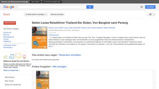 
                            11. Stefan Loose Reiseführer Thailand Der Süden, Von Bangkok nach Penang