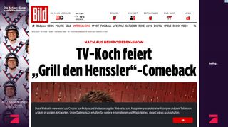 
                            13. Steffen Henssler: TV-Koch geht zurück zu Vox - TV - Bild.de