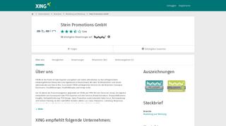 
                            11. Stein Promotions GmbH als Arbeitgeber | XING Unternehmen