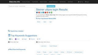 
                            13. Steiner ultipro login Results For Websites Listing - SiteLinks.Info
