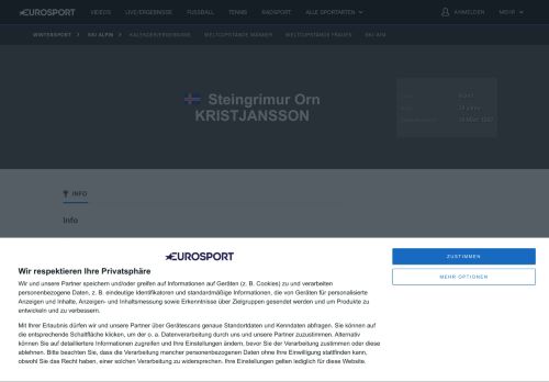 
                            11. Steingrimur Orn KRISTJANSSON - Sportlerprofil - Ski Alpin - Eurosport ...