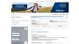 
                            5. STELIA Aerospace - My candidate area (Login/Create)