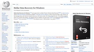 
                            8. Stellar Data Recovery for Windows - Wikipedia