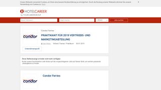 
                            12. Stellenangebot: PRAKTIKANT FÜR 2019 VERTRIEBS- UND ...