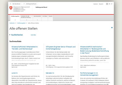 
                            2. Stellenangebot - Stellenportal Bund - Der Bundesrat admin.ch