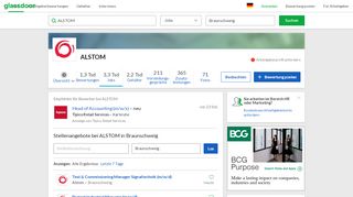 
                            7. Stellenangebote bei ALSTOM in Braunschweig | Glassdoor.de