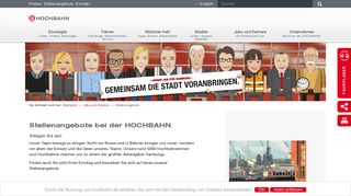 
                            8. Stellenangebote bei der HOCHBAHN - Jobs in Hamburg