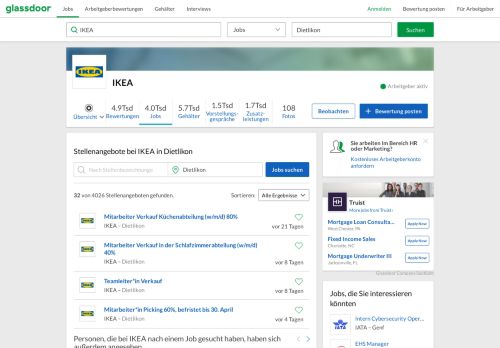 
                            7. Stellenangebote bei IKEA in Dietlikon | Glassdoor.ch