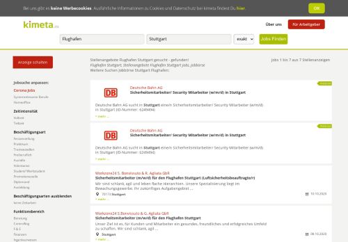 
                            12. Stellenangebote Flughafen Stuttgart Jobs, Jobbörse | KIMETA.DE