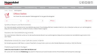 
                            2. Stellenangebote - Hugendubel GmbH & Co. KG