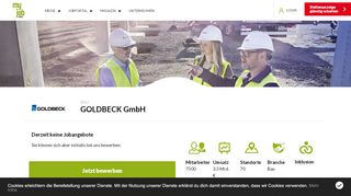 
                            13. Stellenangebote & Jobs GOLDBECK GmbH Bielefeld - Jobbörse my ...
