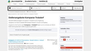 
                            9. Stellenangebote Komparse Troisdorf