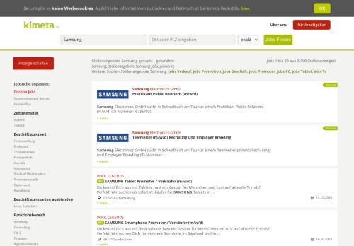 
                            4. Stellenangebote Samsung Jobs, Jobbörse | KIMETA.DE