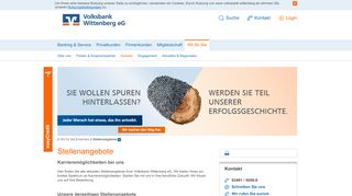 
                            13. Stellenangebote - Volksbank Wittenberg eG