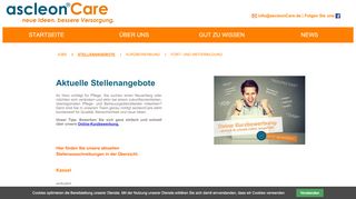
                            3. Stellenangebote - www.ascleoncare.de - Medicalnetworks