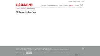 
                            9. Stellenausschreibung - Eisenmann SE