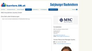 
                            9. Stellenausschreibung von MSC Kreuzfahrten (Austria) GmbH ...