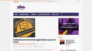 
                            7. Stellenbosch University applications open for 2019! - Yiba | Higher ...