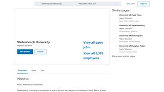 
                            12. Stellenbosch University | LinkedIn