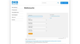 
                            6. Stellensuche - DKB - Deutsche Kreditbank AG - Internet Banking